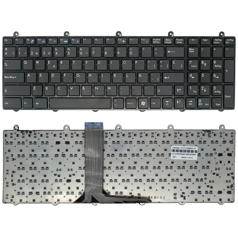 TECLADO PARA PORTÁTIL MSI GT780 GT70 GT60 GT783 V139922BK1