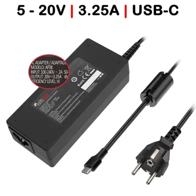 CARGADOR MULTIVOLTAJE USB-C PARA PORTÁTIL ASUS 20V 3.25A 65W