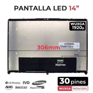 PANTALLA LED DE 14" PARA PORTÁTIL NV140WUM-N49 NV140WUM N49 V8.0 CON MARCO PANTALLA LED DE 14" PARA PORTÁTIL NV140WUM-N49 NV140WUM N49 V8.0 CON MARCO