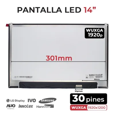 PANTALLA LED DE 14" PARA PORTÁTIL LP140WU1 (SP)(A1) LP140WU1 (SP)(H1) LP140WU1 (SP)(F1) PANTALLA LED DE 14" PARA PORTÁTIL LP140WU1 (SP)(A1) LP140WU1 (SP)(H1) LP140WU1 (SP)(F1)