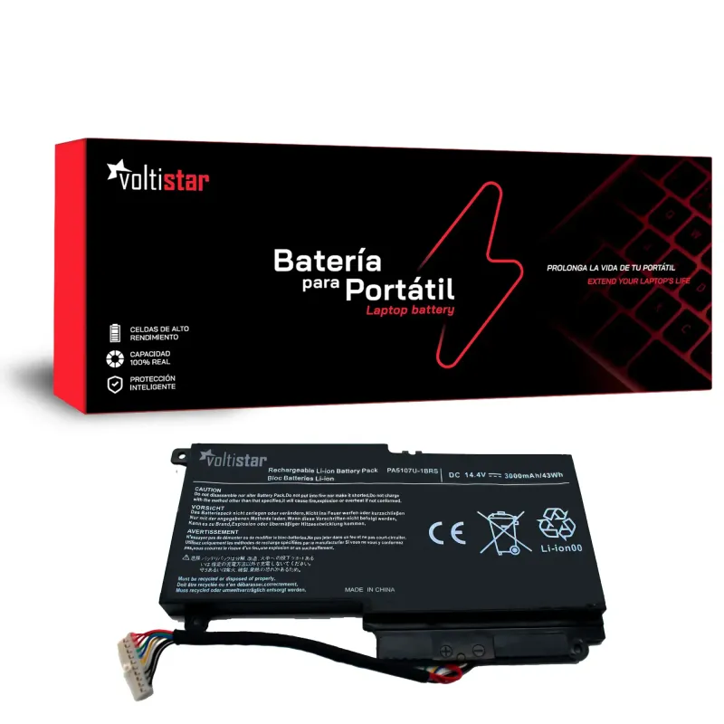 BATERÍA PARA PORTÁTIL TOSHIBA SATELLITE L45 L50 L55 P50 P55 S55 PA5107U-1BRS P000573230