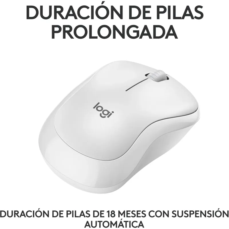 RATÓN INALÁMBRICO LOGITECH M240 SILENT BLANCO