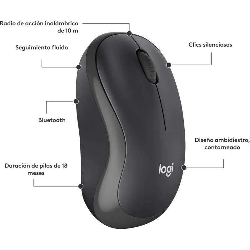 MOUSE WIRELESS LOGITECH M240 SILENT NERO
