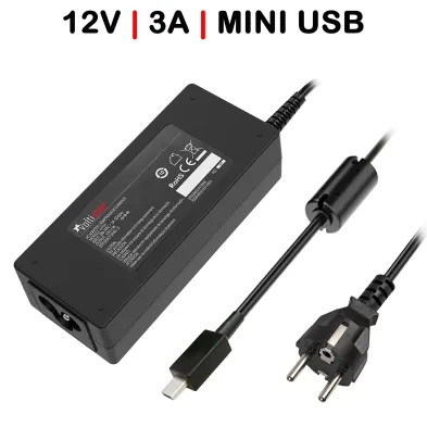 CARREGADOR MINI USB PARA PORTÁTIL 12V 3.A 36W PRETO