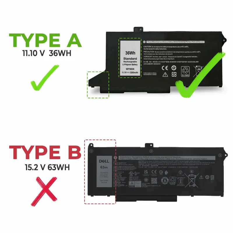 BATTERIA PER COMPUTER PORTATILE DELL LATITUDE 5420 WY9DX