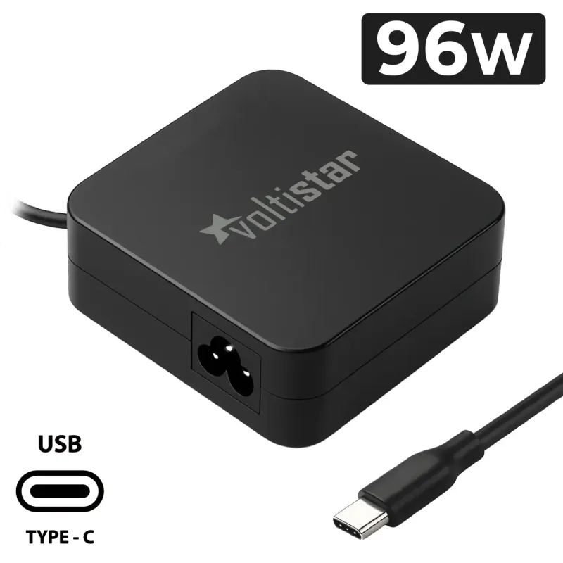 CARGADOR PARA PORTÁTIL APPLE MACBOOK AIR PRO IPAD USB-C 96W NEGRO