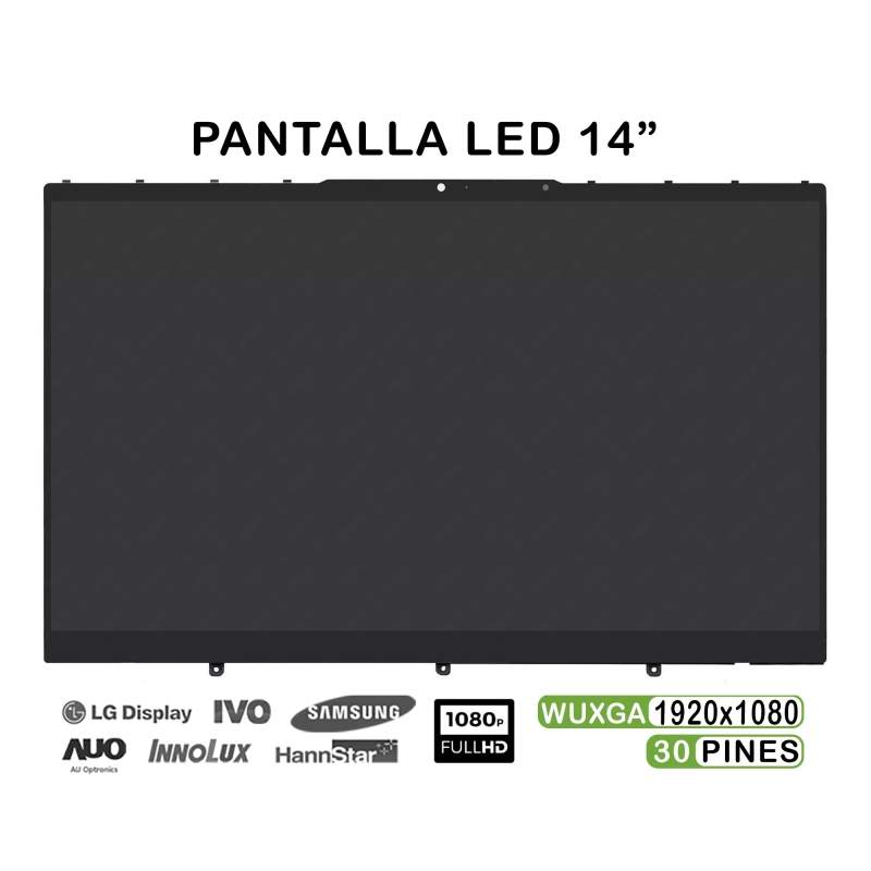 TELA LED SENSÍVEL AO TOQUE DE 14" PARA NOTEBOOK LENOVO IDEAPAD YOGA 7-14ITL5 5D10S39670, 30 PINOS