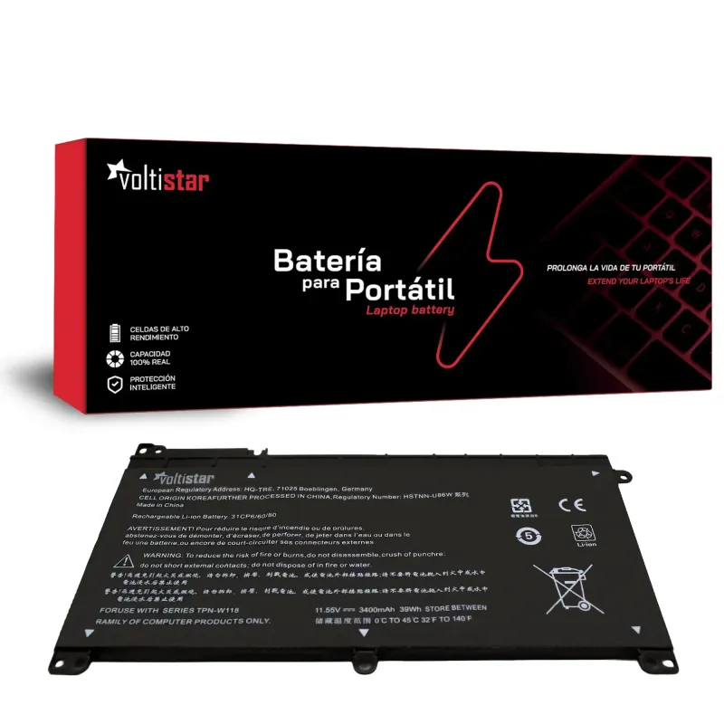 BATTERIA PER COMPUTER PORTATILE HP STREAM 14-AX 14-CB 14-DS HSTNN-UB6W BI03XL 844203-855