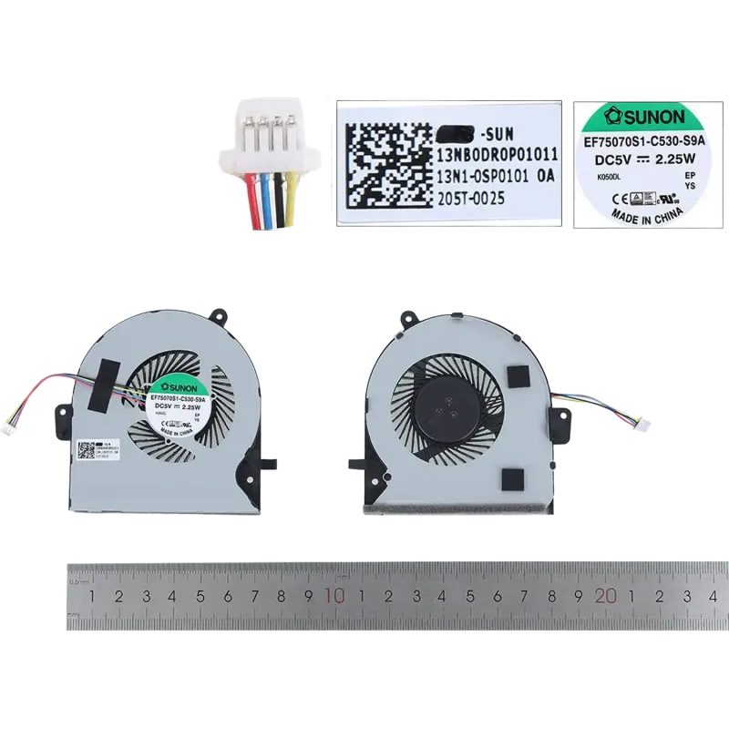 VENTILADOR CPU PARA PORTÁTIL ASUS GL502VM GL502VML GX60VM 13NB00R0P02011 13N1-0SP0201