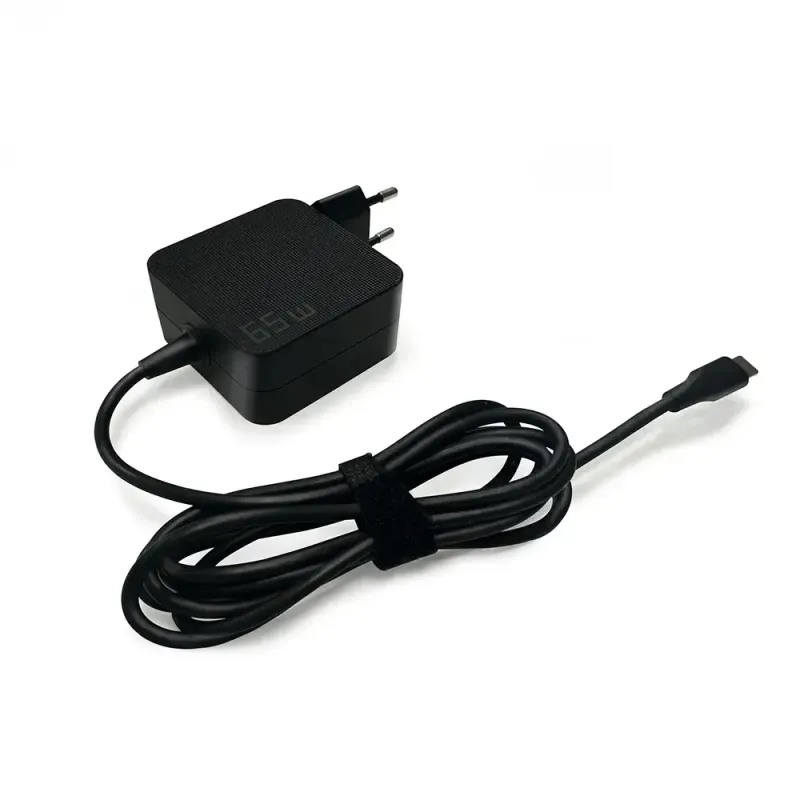 CARGADOR GAN USB-C PARA PORTÁTIL 5V-20V/3.25A 65W NEGRO