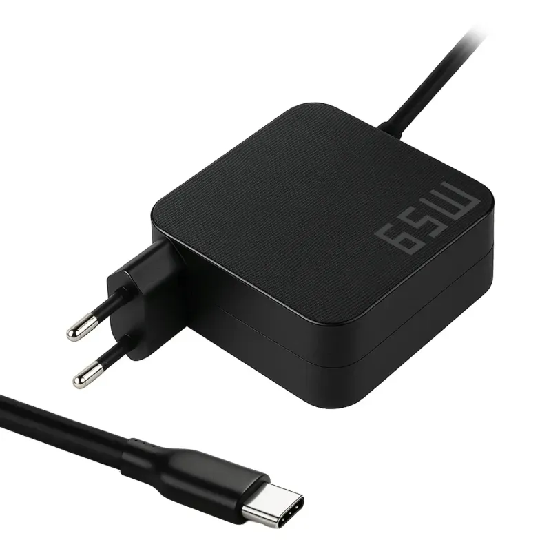CARREGADOR GAN USB-C PARA PORTÁTIL 5V-20V/3.25A 65W PRETO
