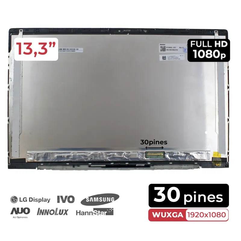 SCHERMO LED DA 13,3" PER PORTATILE HP ENVY 13-BA L96784-001 CON CORNICE