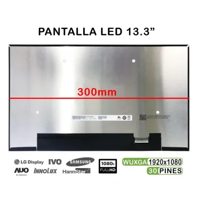 PANTALLA LED 13.3" PARA PORTÁTIL ASUS UX333F B133HAN05.C H/W:1A F/W:1 30 PINES FHD