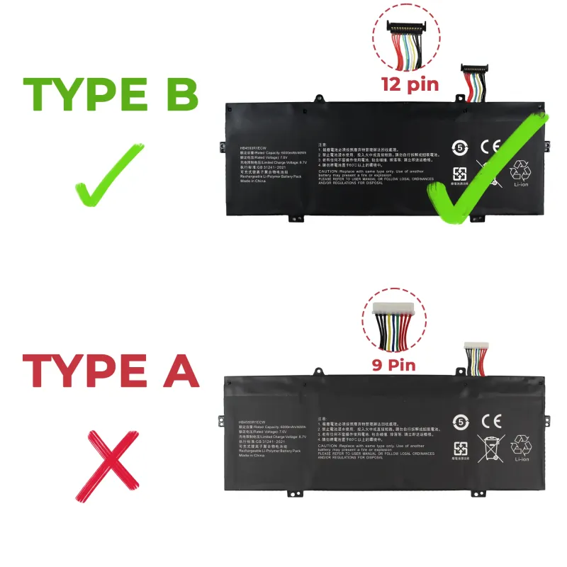 BATTERIA PER COMPUTER PORTATILE HUAWEI MATEBOOK 14 HB4593R1ECW 12 PINES