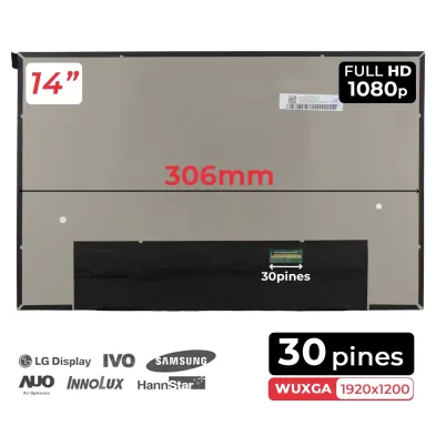 PANTALLA LED DE 14" PARA PORTATIL NV140WUM-N43 V8.1 V8.0 V8.2