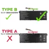 BATTERIA PER COMPUTER PORTATILE ACER ASPIRE V3-371 AC14B13J AC14B18J AC14B18K 11,4V 3600MAH