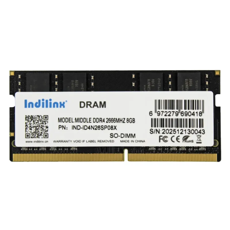 MEMORIA RAM DDR4 2666MHz 8GB PC-21300 | SODIMM INDILINX