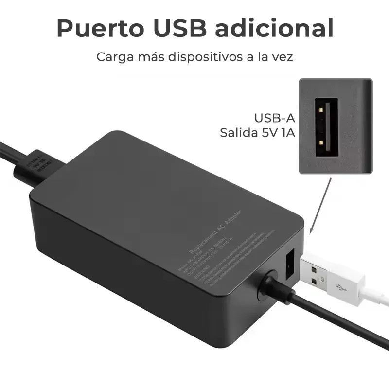 CARGADOR PARA TABLET MICROSOFT SURFACE RT / RT 2 / PRO 1 / PRO 2 / MICROSOFT 1536 1601 1631