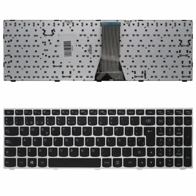 TECLADO PARA PORTÁTIL LENOVO IDEAPAD B50-70 G50-70 Z50-70 25214745 MARCO PLATEADO