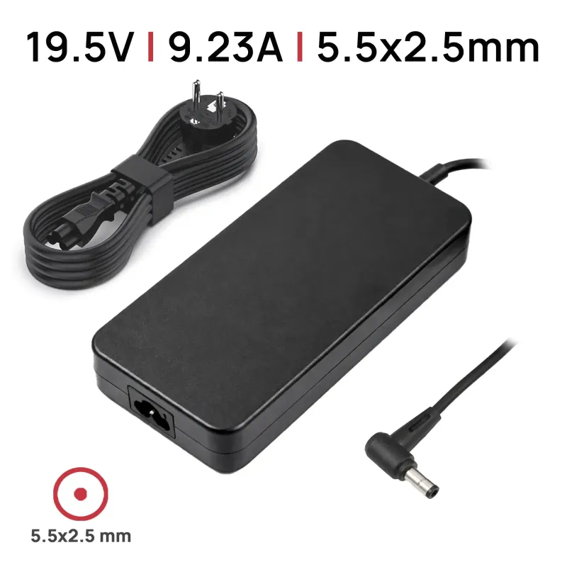 CARGADOR SLIM PARA PORTÁTIL GAMING ASUS 19.5V  9.23A 180W 5.5 x 2.5MM