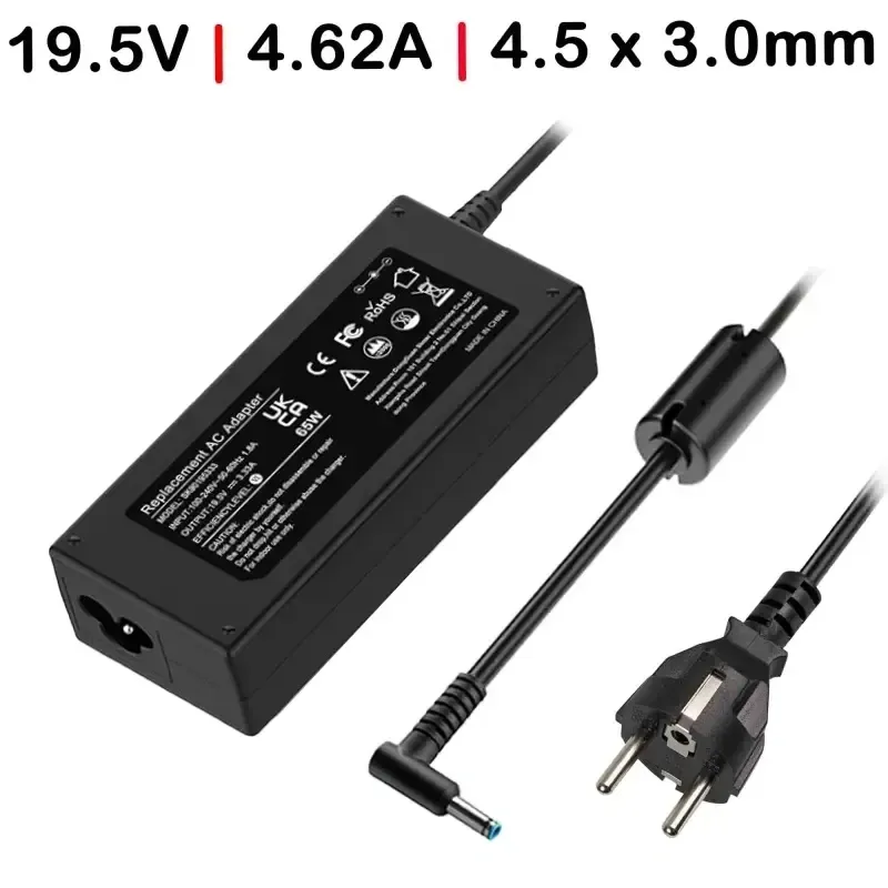 CARGADOR PARA PORTÁTIL HP 19.5V 4.62A 90W OEM PPP012A-S 677777-004 609940-001