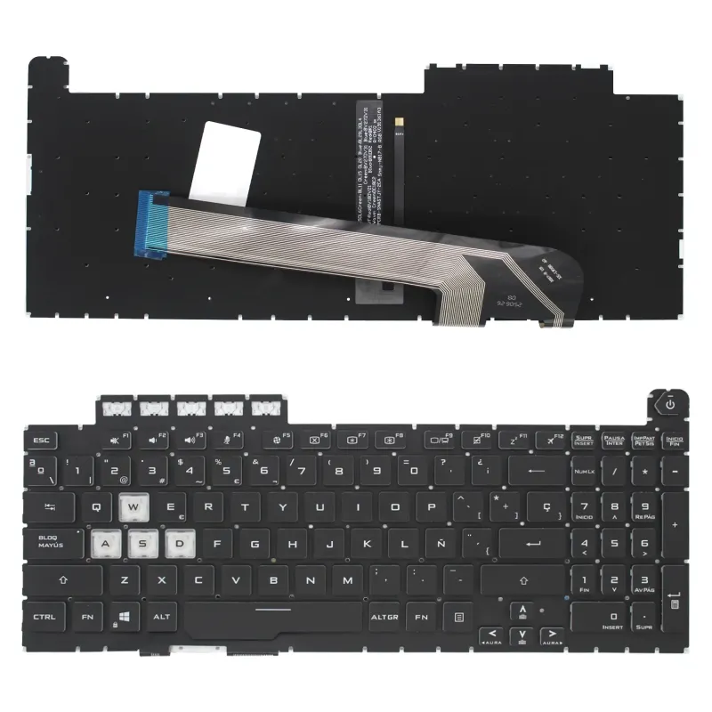 TECLADO PARA PORTÁTIL ASUS TUF GAMING F15 FX506 FA506 FA506Q FX506L FA506U SHIFT LARGO