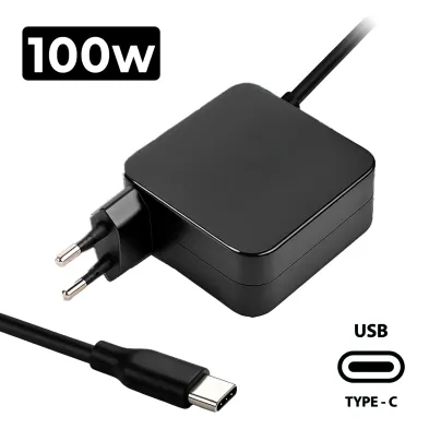 CARGADOR MULTIVOLTAJE  PARA PORTÁTIL USB-C 5V - 20V 5A 100W NEGRO