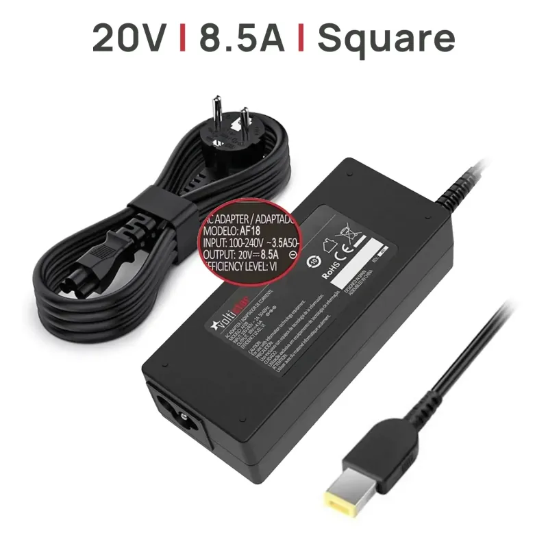 CARREGADOR PARA PORTATIL GAMING LENOVO 20V 8.5A 170W SQUARE