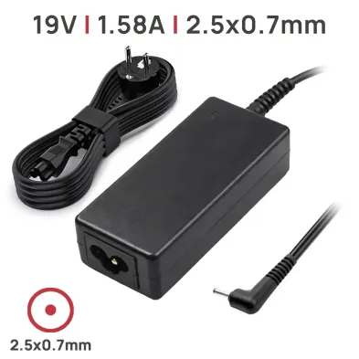 CARREGADOR PARA PORTATIL ASUS 19V 1.58A 2.5X0.7 MM 30W