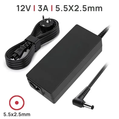 CARICABATTERIA MONITOR 12V 3A 5,5 X 2,5MM 36W