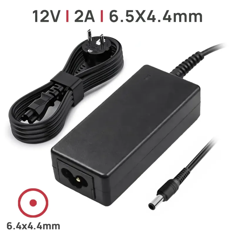 CARREGADOR PARA MONITOR 12V 2A 6.5 X 4.4MM COM PIN CENTRAL 24W