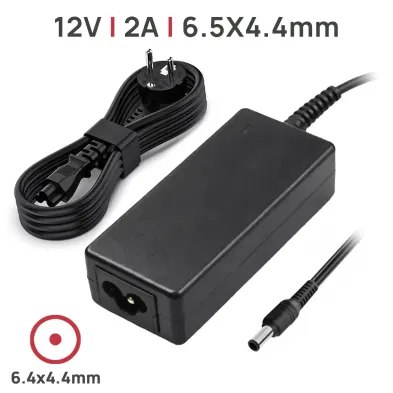 CARGADOR PARA MONITOR 12V 2A 6.5 X 4.4MM CON PIN CENTRAL 24W