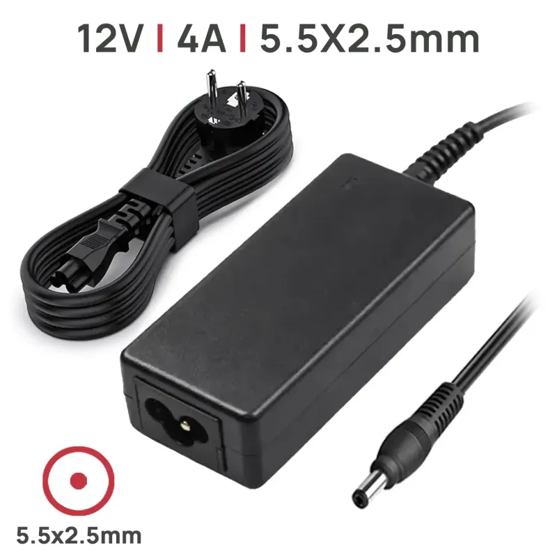 CARREGADOR PARA MONITOR 12V 4A 5.5 X 2.5MM 48W