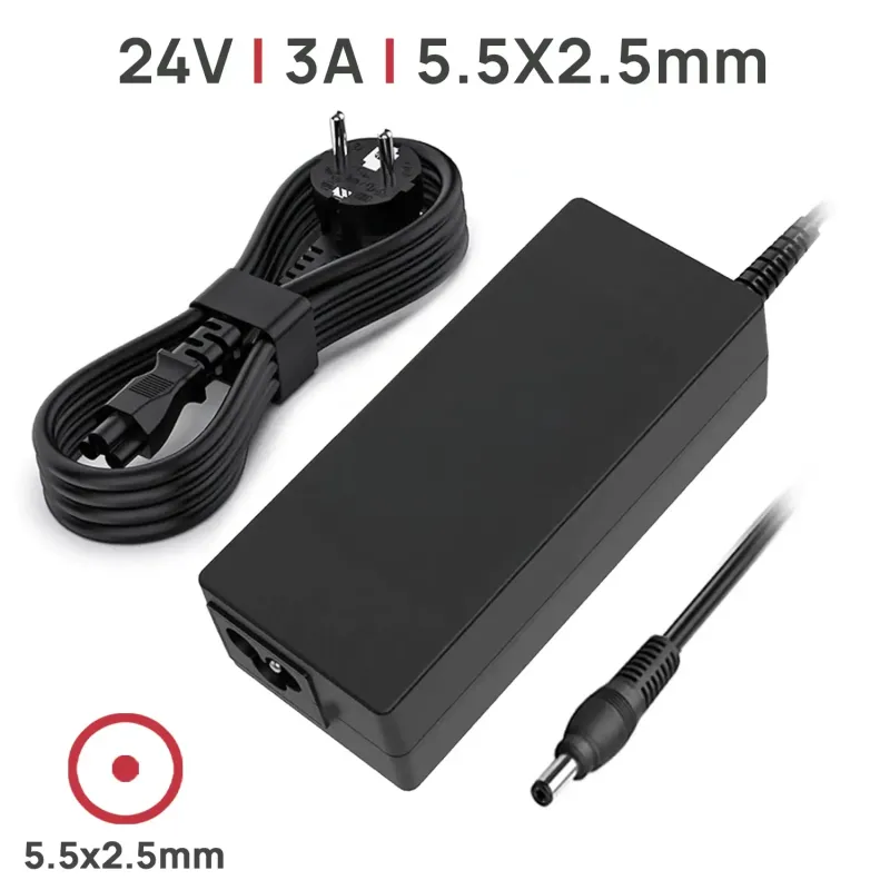 CARREGADOR 24V 3.0A 72W 5.5MM X 2.5MM