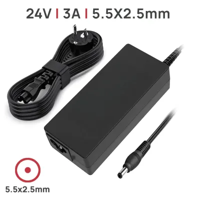 CARICABATTERIE 24V 3.0A 72W 5.5MM X 2.5MM