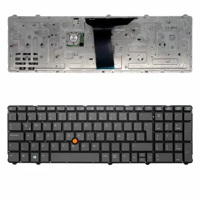 TECLADO LATIM PARA PORTATIL HP ELITEBOOK 8760W 8760P 8770P 8770W COM MOLDURA