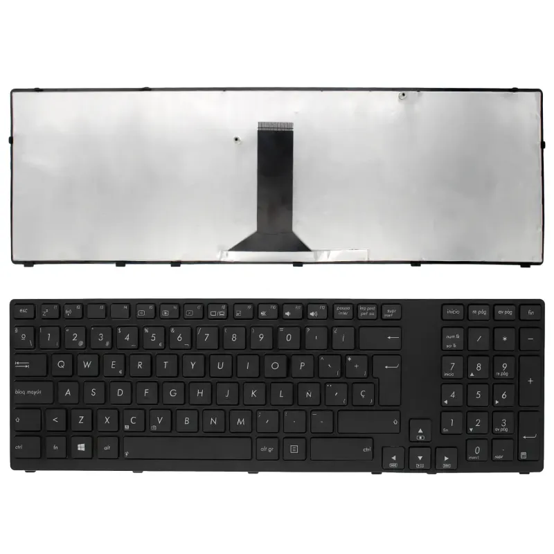 TECLADO PARA PORTÁTIL ASUS K95 K95V K95VB K95VJ K95VM X93 X93S X93SM X93SV MARCO BRILLANTE