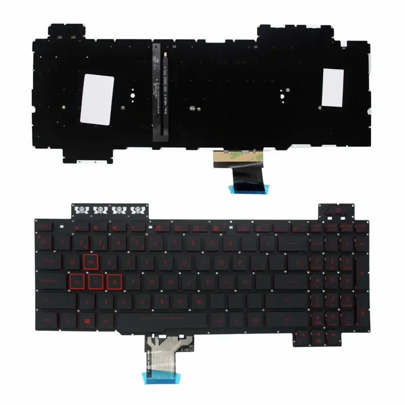 TASTIERA PER PORTATILE ASUS FX505 FX504 FX705 FX80 RETROILLUMINATA NERA