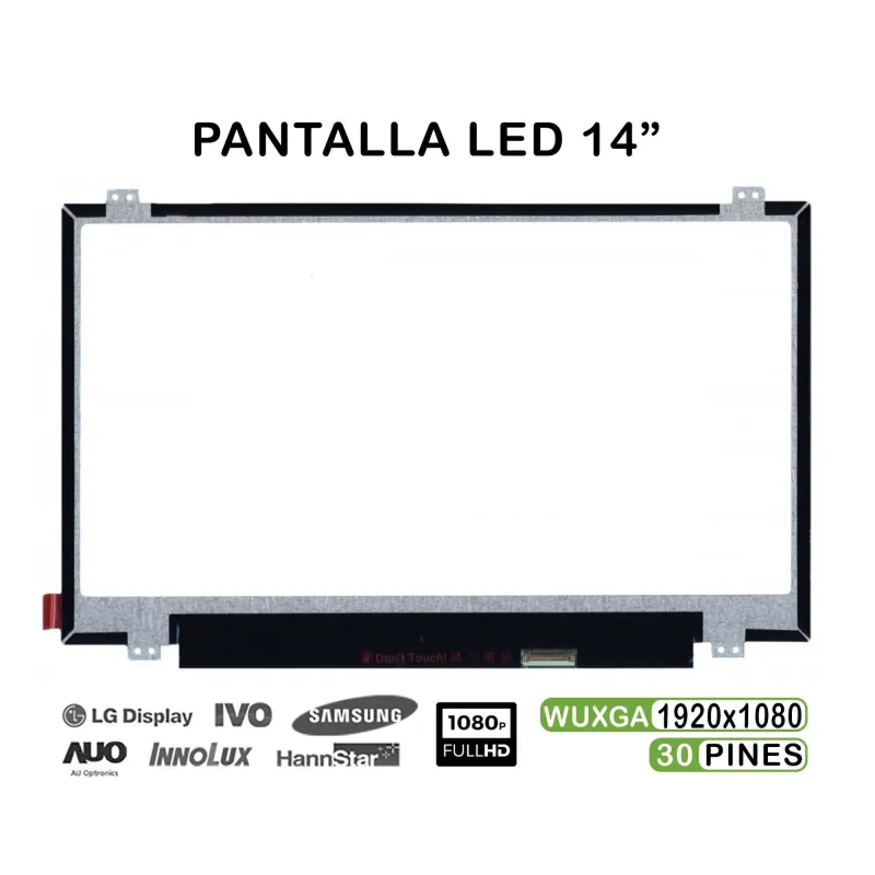 PANTALLA LED DE 14" PARA PORTÁTIL NV140FHM-N41 NV140FHM-N43 NT140FHM-N41 V8.0