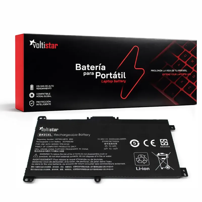 BATERÍA PARA PORTÁTIL HP PAVILION X360 14-BA004NS 14-BA039 BK03XL 916366-421 11.55V