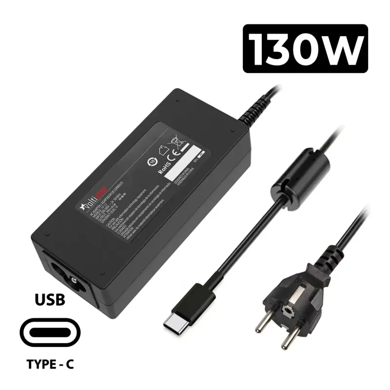 CARREGADOR PARA PORTATIL DELL 5-20V 6.5A 130W USB-C