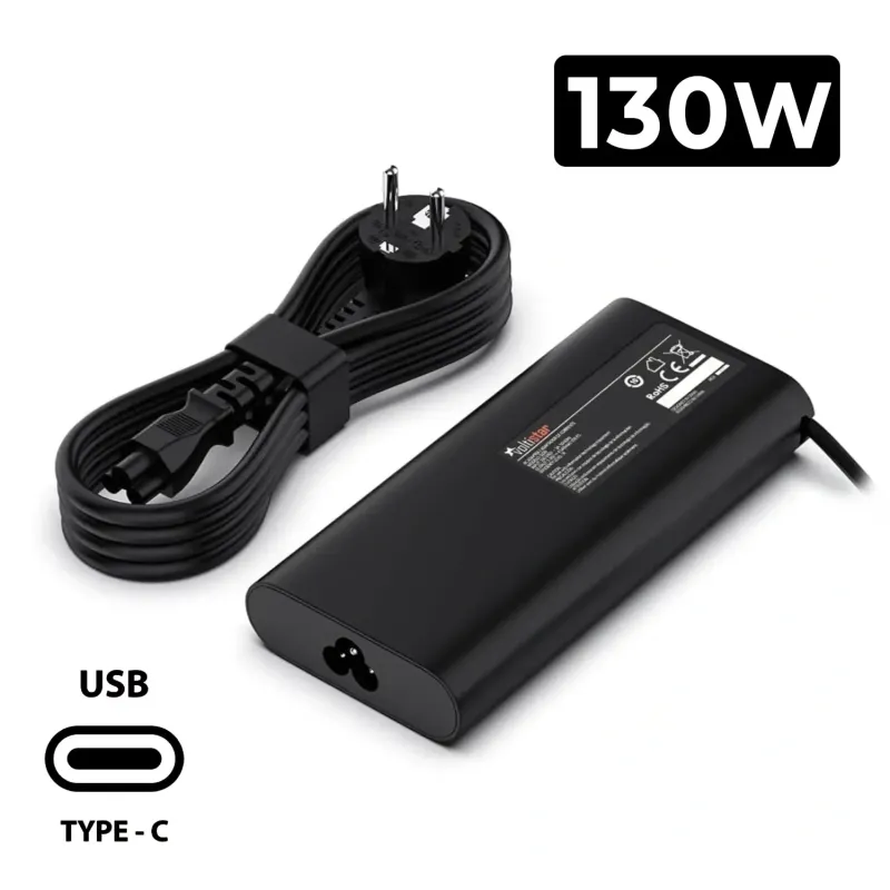 CARICABATTERIE PER COMPUTER PORTATILE DELL 5V-20V 6,5A 130W USB-C