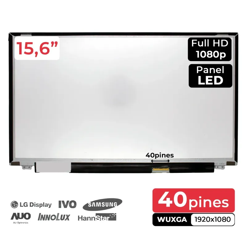 SCHERMO LED RISTRUTTURATO 15.6" PER COMPUTER PORTATILE LP156WF4 40 PIN FHD
