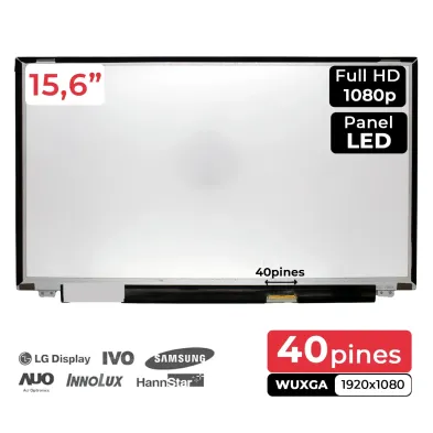 PANTALLA LED REACONDICIONADA DE 15.6" PARA PORTÁTIL LP156WF4 40 PINES FHD