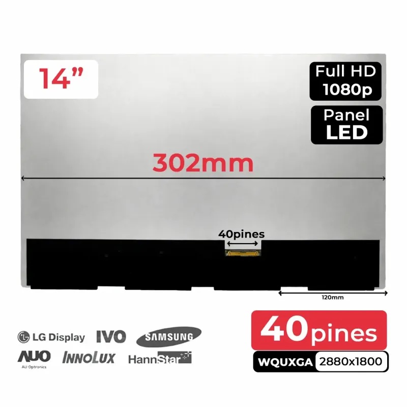 ÉCRAN 14" ATNA40CU06-0 POUR ORDINATEUR PORTABLE SANS CADRE