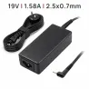 CARREGADOR PARA PORTATIL ASUS 19V 1.58A 2.5X0.7 MM 30W