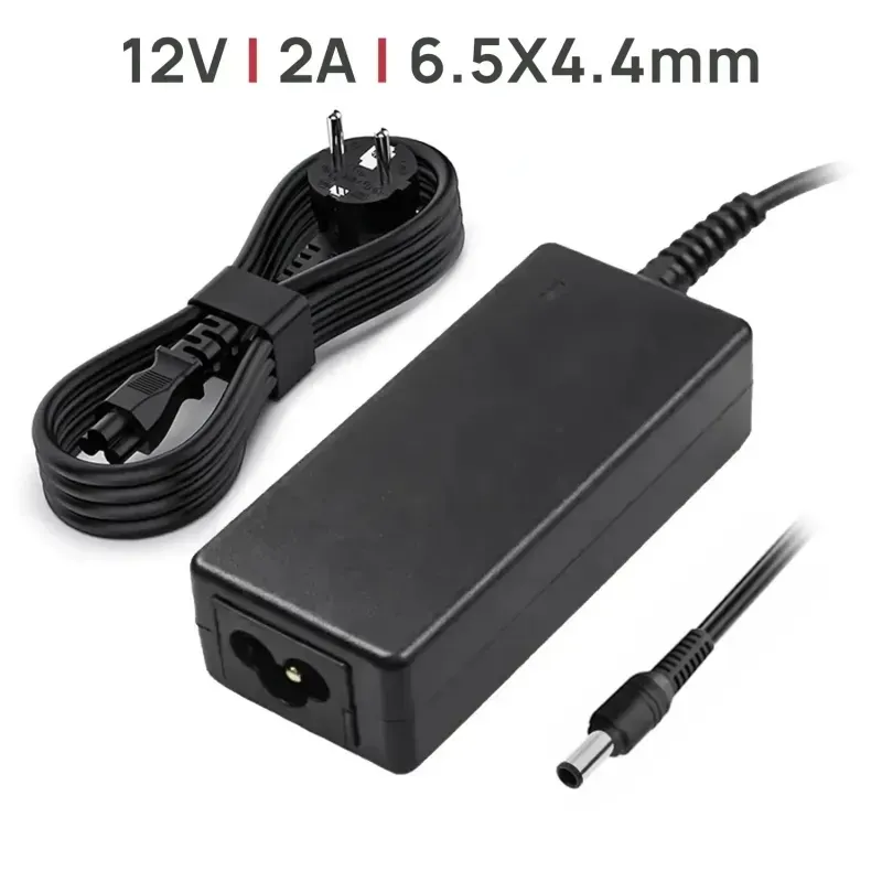 CHARGEUR POUR MONITEUR 12V 2A 6.5 X 4.4MM AVEC BROCHE CENTRALE 24W