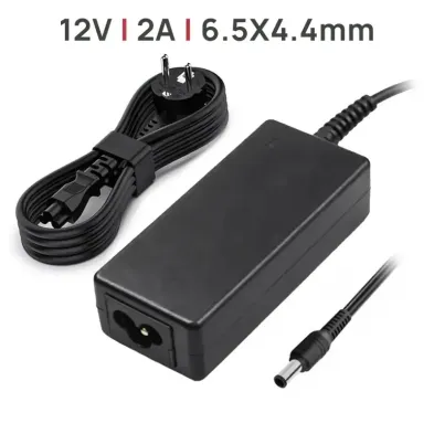 CHARGEUR POUR MONITEUR 12V 2A 6.5 X 4.4MM AVEC BROCHE CENTRALE 24W