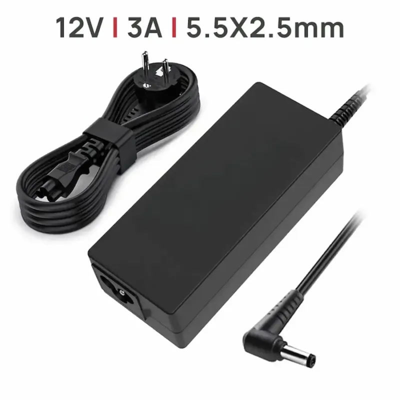 CARICABATTERIA MONITOR 12V 3A 5,5 X 2,5MM 36W