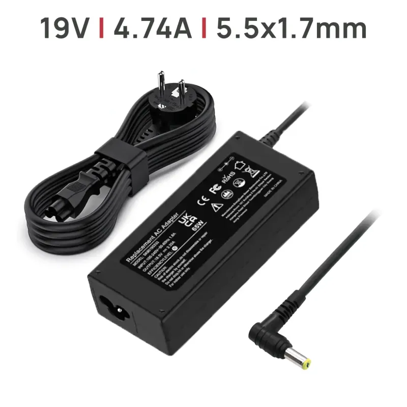 CARREGADOR OEM PARA PORTATIL ACER 19V 4.74A 90W 5.5X1.7MM